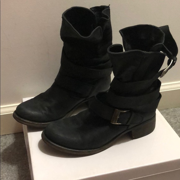 slouchy moto boots